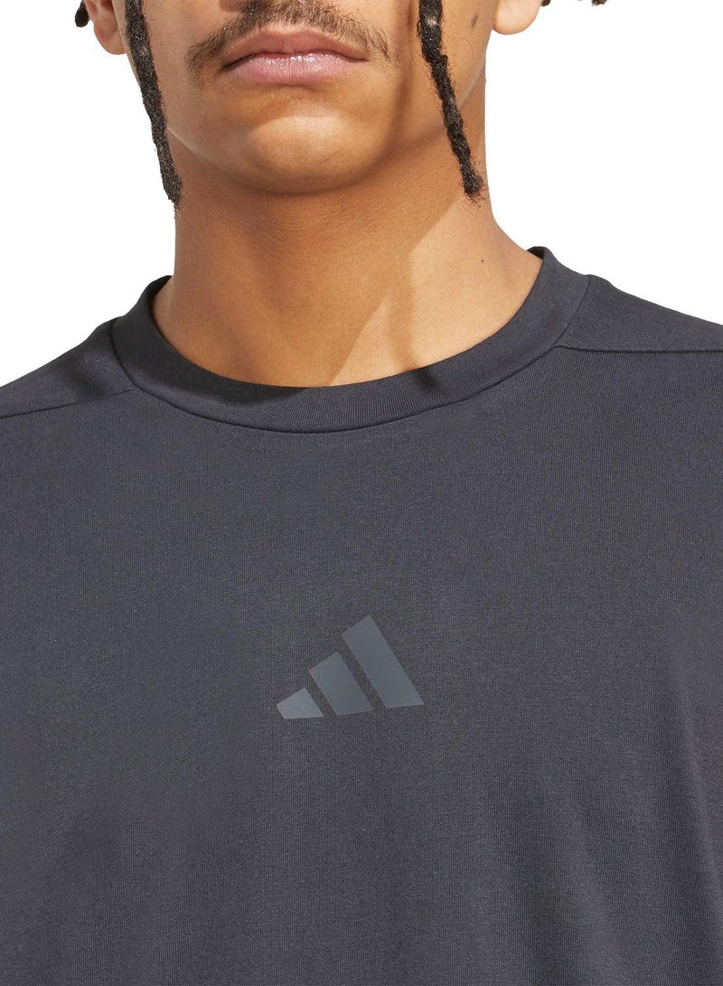Adidas Oversize Tee Black T-Shirt (Short Sleeve) T-Shirts For Men - Image 3